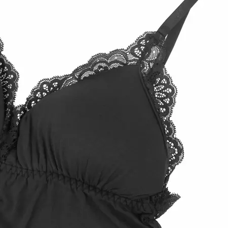 Subblime Crni Cvetni Čipkani Tedini L/XL – Elegantno Podesivo Donje Rublje