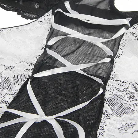 Subblime Sobarica Body Kostim L/XL Crna i Bela – Elegantan Dvobojni Bodaj