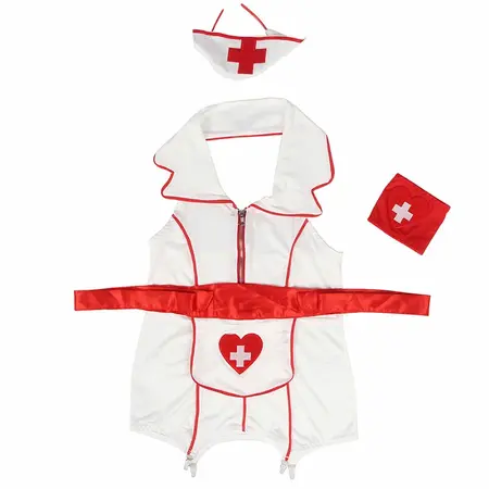 Subblime L/XL Medicinska Haljina Kostim – Crveno-Beli Medicinski Tematski Set