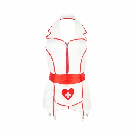 Subblime L/XL Medicinska Haljina Kostim – Crveno-Beli Medicinski Tematski Set