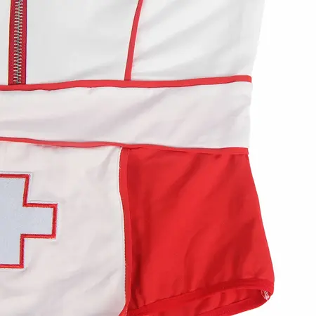 Subblime L/XL Body Nurse Costume - Red & White, Comfort Fit
