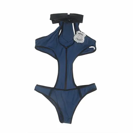 Subblime L/XL Blue Police Uniform Costume with Badge - Premium Comfort