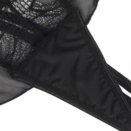 Subblime Tedini Halter Vrat Čipkani Bodaj Crni S/M – Elegantan Dizajn