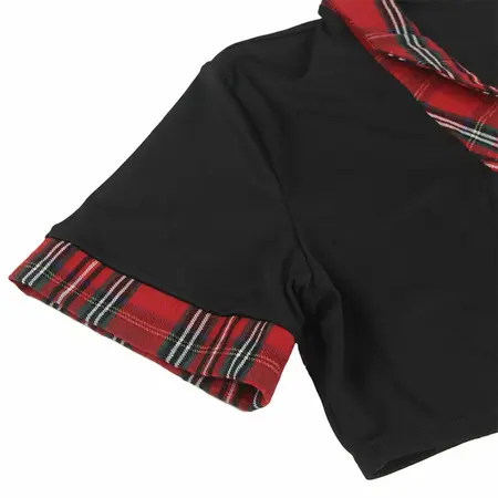 Subblime Školski Kostim Set S/M – Plisirana Suknja i Top sa Mašnom