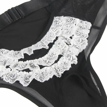 Subblime Maid Lingerie Set L/XL - Black & White Elegant Costume