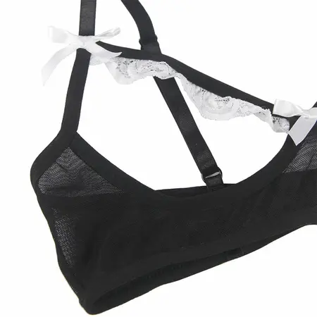 Subblime Maid Lingerie Set L/XL - Black & White Elegant Costume