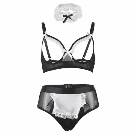 Subblime Maid-Inspired Costume S/M - Black & White, Complete Set