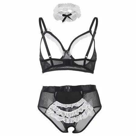 Subblime Maid-Inspired Costume S/M - Black & White, Complete Set