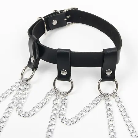 Subblime Full Body Harness Crni sa Dekorativnim Zvezdastim Lancem, Jedna Veličina