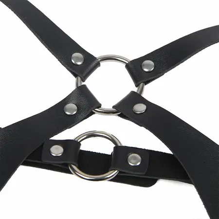 Subblime Kožni Full Body Harness Crni Podesivi Jedna Veličina