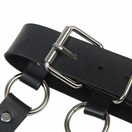 Subblime Chest Harness Black with Decorative Chain Details One Size