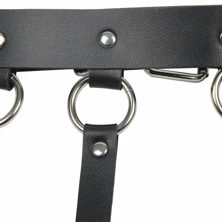 Subblime Chest Harness Black with Decorative Chain Details One Size