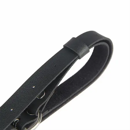 Subblime Kožni Pojas Harness Crni – Podesivi Detalj sa Lancićem, Jedna Veličina