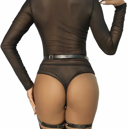 Subblime Leather Body Harness Black Adjustable Size