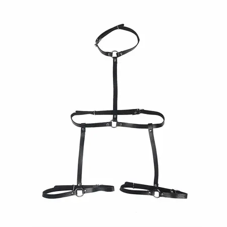 Subblime Leather Body Harness Black Adjustable Size