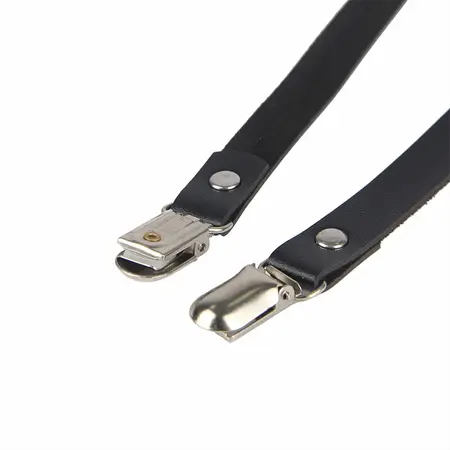 Subblime Kožni Pregibač za Nogu Crni - Podesivi Lančani Detalj, Jedna Veličina