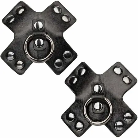 CalExotics Euphoria O-Ring Crni Štitnici za Bradavice - Višekratni, 7.5 cm