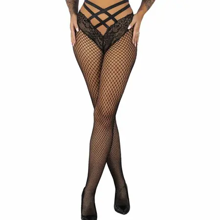 LivCo Corsetti Fashion Faxandra LC90742 Crne Mrežaste Hulahopke L/XL
