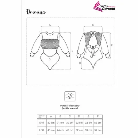 Livco Corsetti Drimina LC90690 Tamnoplavi Čipkasti i Til Bodisvet, Elegantan Dizajn
