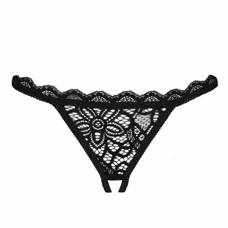 Livco Corsetti Fashion Muled LC 90681 Panty Black - Lace & Strap Design