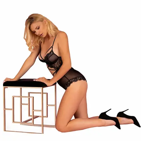 Livco Corsetti Fashion Kylssiam LC 90613 Bodisvet Crni L/XL Elegantna Mreža