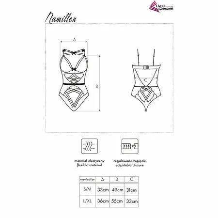 Livco Corsetti Fashion Namillen LC 90528 Elegantan Crni Bodisvet S/M