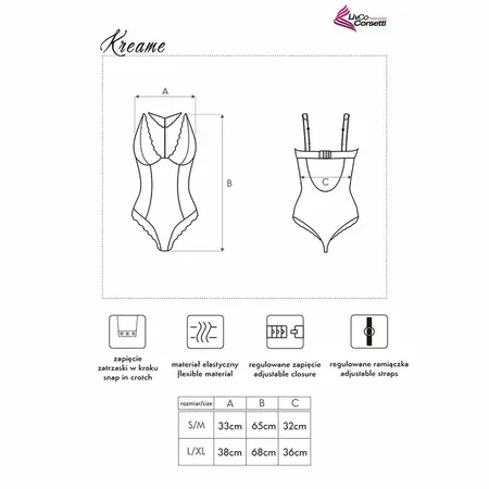 Livco Corsetti Fashion Kreame LC 90546 Elegantan Bodisvet Crni L/XL