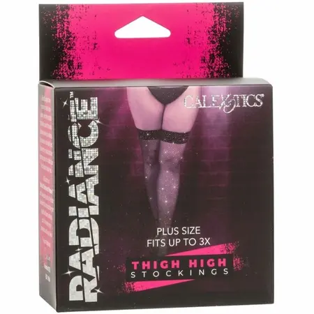 CalExotics Radiance Plus Size Thigh High Stockings with Rhinestones 3X