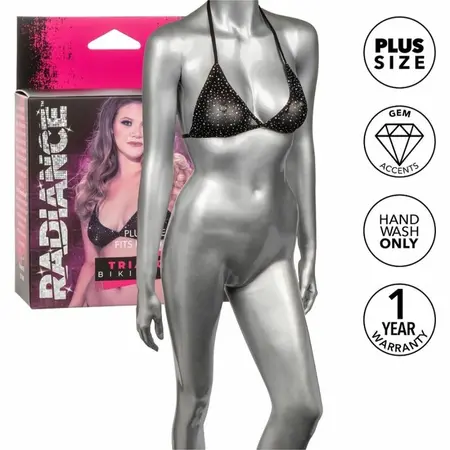 CalExotics Radiance trouglasti bikini top sa kamenčićima plus size 3X podesiv