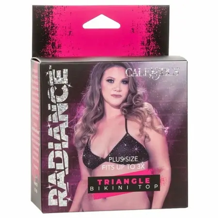 CalExotics Radiance trouglasti bikini top sa kamenčićima plus size 3X podesiv