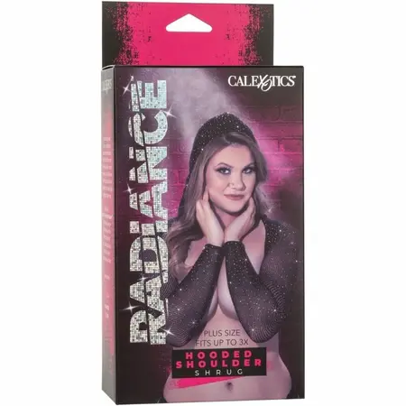 CalExotics Radiance plus size kapuljačasti mrežasti šrug sa detaljima od kamenčića
