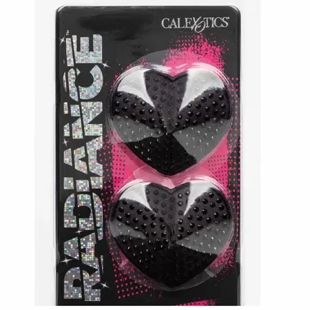 CalExotics Radiance srčani gem štitovi za višekratnu upotrebu samolepljivi - Srebrni svetlucavi