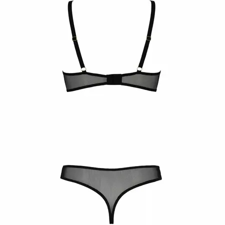 Passion Marina bodi crna L/XL - Elegantan bodi sa žičanom podrškom