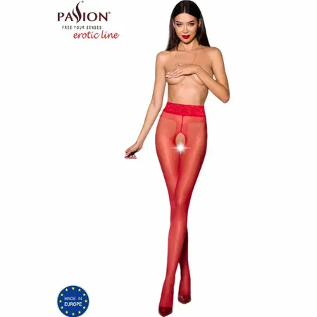 PASSION TIOPEN 001 Crvene 20 DEN Hulahopke sa Otvorom Veličina 1/2
