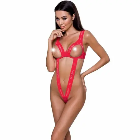 Passion Kyouka Teddy Red S/M - Elegant Lingerie Bodysuit, Elastic Fit