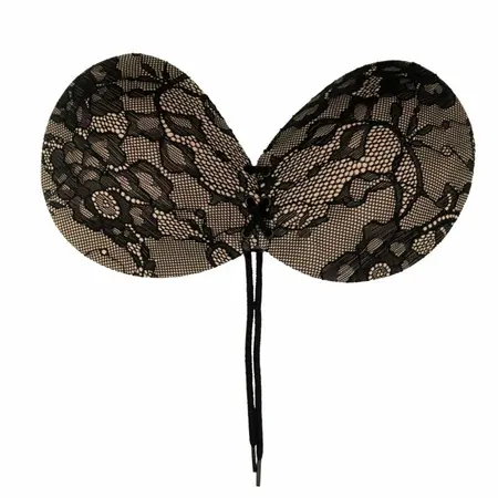 Bye Bra Okrugli Lace-It lepljivi grudnjak sa isprepletanom vezom, čašica D