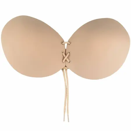 Bye Bra Okrugli Lace-it lepljivi grudnjak bež čašica C - višekratni i bez naramenica