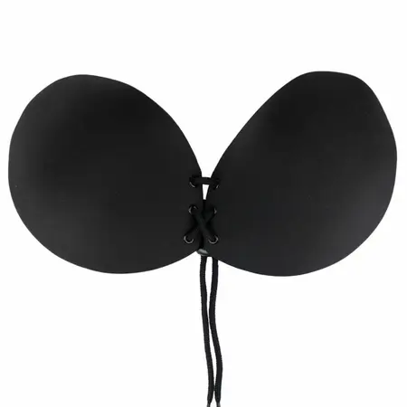 Bye Bra Round Lace-It Adhezivni Grudnjak Crna Velicina A - Resenje bez Bretela i Ledja