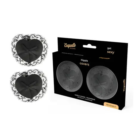 Coquette Chic Desire Cipkane Adhezivne Navlake za Bradavice Crne - Elegantan Dizajn