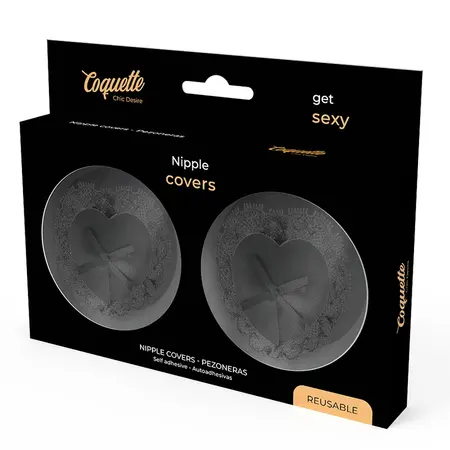 Coquette Chic Desire Cipkane Adhezivne Navlake za Bradavice Crne - Elegantan Dizajn