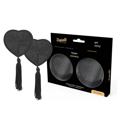 Coquette Chic Desire Nipple Covers Black - Elegant Self-Adhesive Set