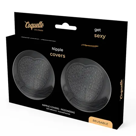 Coquette Chic Desire Nipple Covers Black - Elegant Self-Adhesive Set