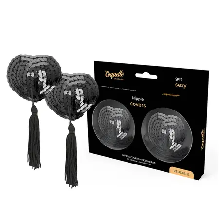 Coquette Chic Desire Self-Adhesive Nipple Covers Black Elegant Design