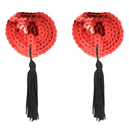Coquette Chic Desire Nipple Covers Red - Elegant Self-Adhesive Set