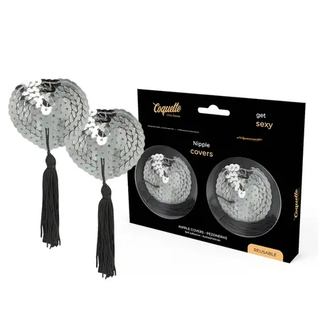 Coquette Chic Desire Srebrne Navlake za Bradavice - Samolepljive, Elegantan Dizajn