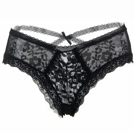 Queen Lingerie S/M Floral Lace Briefs - Elegant Nylon-Spandex Design