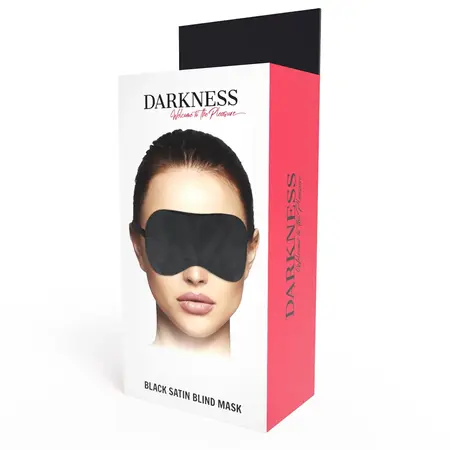 Darkness Basic Black Eye Mask saten sa podesivom trakom