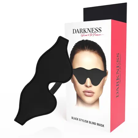 Darkness Black Mask PVC podesivi pokrivač za oči - udobno pristajanje