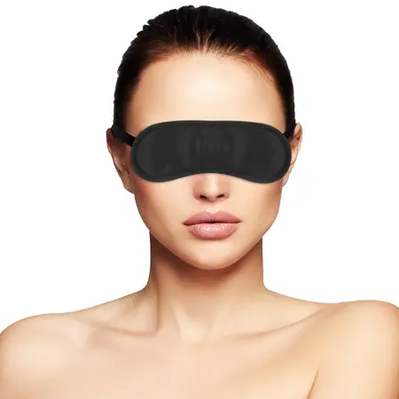 Darkness Satin Black Eye Mask podesiva traka za glavu, lagana