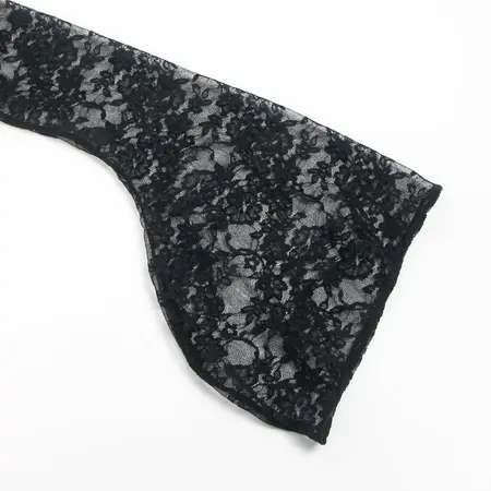 Subblime Teddy L/XL - crni body sa cvetnom čipkom i dugim rukavima